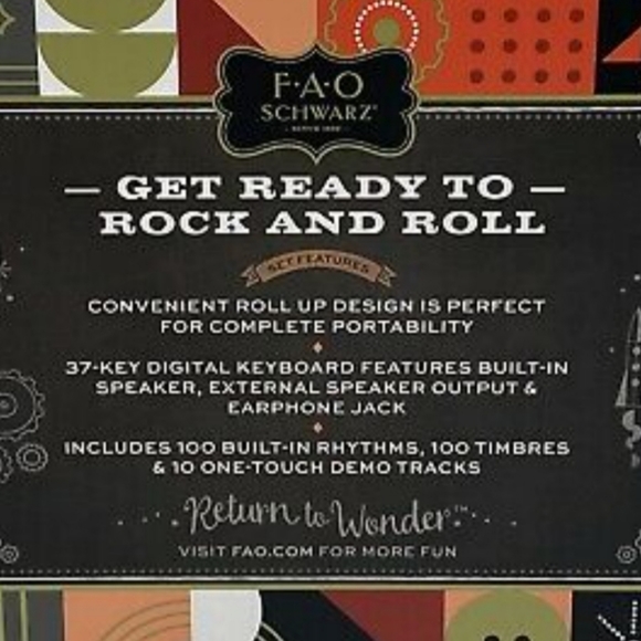 New in Box FAO SCHWARZ 37 key roll up piano - Picture 2 of 2